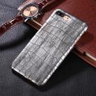 For iPhone 8 Plus & 7 Plus Crocodile Texture Paste Protective Back Cover Case (Silver) - 1