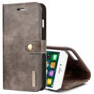 DG.MING for iPhone 8 Plus & iPhone 7 Plus Crazy Horse Texture Horizontal Flip Detachable Magnetic Protective Case with Holder & Card Slots & Wallet(Grey) - 1