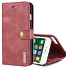 DG.MING for iPhone 8 Plus & iPhone 7 Plus Crazy Horse Texture Horizontal Flip Detachable Magnetic Protective Case with Holder & Card Slots & Wallet(Red) - 1