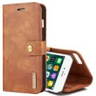 DG.MING for iPhone 8 Plus & iPhone 7 Plus Crazy Horse Texture Horizontal Flip Detachable Magnetic Protective Case with Holder & Card Slots & Wallet(Brown) - 1