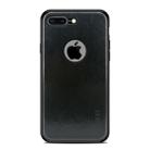 MOFI Shockproof PC+TPU+PU Leather Protective Back Case for iPhone 7 Plus(Black) - 1