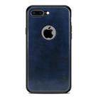 MOFI Shockproof PC+TPU+PU Leather Protective Back Case for iPhone 7 Plus(Blue) - 1