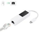 NK107A1 8 Pin to RJ45 Ethernet LAN Network Adapter Cable for iPhone / iPad Series, Total Length: 16cm(White) - 1
