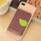 Leaf Style Magnetic Leather Case for iPhone 8 Plus & 7 Plus, with Holder & Card Slots & Wallet & Photo Frame (Brown) - 1