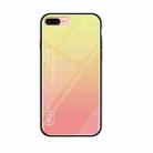 Gradient Color Glass Case for iPhone 8 Plus & 7 Plus(Yellow) - 1