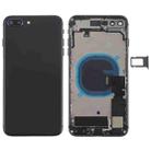 Battery Back Cover Assembly with Side Keys & Vibrator & Speaker Ringer Buzzer & Power Button + Volume Button Flex Cable & Card Tray for iPhone 8 Plus(Black) - 1