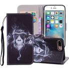 Chimpanzee Pattern Colored Drawing Horizontal Flip Leather Case for iPhone 8 Plus & 7 Plus, with Holder & Card Slots & Wallet & Lanyard - 1