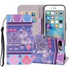 Elephant Pattern Colored Drawing Horizontal Flip Leather Case for iPhone 8 Plus & 7 Plus, with Holder & Card Slots & Wallet & Lanyard - 1