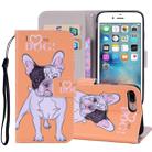 Hearted Dog Pattern Colored Drawing Horizontal Flip Leather Case for iPhone 8 Plus & 7 Plus, with Holder & Card Slots & Wallet & Lanyard - 1