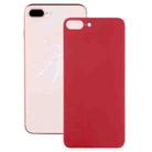 Easy Replacement Big Camera Hole Glass Back Battery Cover with Adhesive for iPhone 8 Plus(Red) - 1