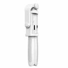 2 in 1 Foldable Bluetooth Shutter Remote Selfie Stick Tripod for iPhone and Android Phones(White) - 1