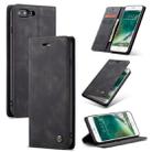 CaseMe-013 Multifunctional Retro Frosted Horizontal Flip Leather Case for iPhone 7 Plus / 8 Plus, with Card Slot & Holder & Wallet(Black) - 1