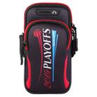 Multi-functional Universal Double Layer Zipper Letter Sport Arm Case Phone Bag with Earphone Hole for 6.6 Inch or Below Smartphones(Red) - 1