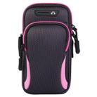 Multi-functional Universal Double Layer Zipper Sport Arm Case Phone Bag with Earphone Hole for 6.6 Inch or Below Smartphones(Pink) - 1