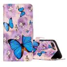 For iPhone 8 Plus & 7 Plus Embossed Purple Butterfly Pattern Elephant Pattern Horizontal Flip Leather Case with Holder & Card Slots & Wallet & Photo Frame - 1