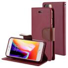 GOOSPERY SONATA DIARY for iPhone 8 Plus & 7 Plus Business Style Magnetic Clasp Horizontal Flip Leather Case with Holder & Card Slots & Wallet(Wine Red) - 1