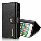 DG.MING for iPhone 8 Plus & 7 Plus Triple Fold Crazy Horse Texture Horizontal Flip Magnetic Protective Case with Holder & Card Slots & Wallet(Black) - 1