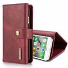 DG.MING for iPhone 8 Plus & 7 Plus Triple Fold Crazy Horse Texture Horizontal Flip Magnetic Protective Case with Holder & Card Slots & Wallet(Red) - 1