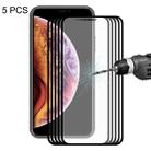 For iPhone XR ENKAY Hat-Prince 0.2mm 9H 2.5D Full Screen Tempered Glass Film(Black) - 1