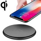 TOVYS-KC-N5 9V 1A Output Frosted Round Wire Qi Standard Fast Charging Wireless Charger, Cable Length: 1m(Black) - 1