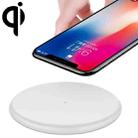 TOVYS-KC-N5 9V 1A Output Frosted Round Wire Qi Standard Fast Charging Wireless Charger, Cable Length: 1m(White) - 1