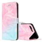 For iPhone 8 Plus & 7 Plus Pink Green Marble Pattern Horizontal Flip Leather Case with Holder & Card Slots & Wallet - 1