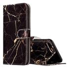 For iPhone 8 Plus & 7 Plus Black Gold Marble Pattern Horizontal Flip Leather Case with Holder & Card Slots & Wallet - 1