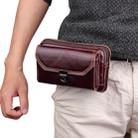 5.1-6 inch 007 Universal Crazy Horse Texture Cowhide Cross Section Plug-in Card Waist Bag, For iPhone, Samsung, Sony, Huawei, Meizu, Lenovo, ASUS, Oneplus, Xiaomi, Cubot, Ulefone, Letv, DOOGEE, Vkworld, and other Smartphones (Brown) - 1