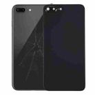 Back Cover with Adhesive for iPhone 8 Plus (Black) - 1