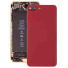 Back Cover with Adhesive for iPhone 8 Plus(Red) - 1