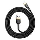 Baseus  2.4A 1m USB to 8 Pin High Density Nylon Weave USB Cable for iPhone, iPad(Black+Gold) - 1