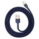 Baseus 2.4A 1m USB to 8 Pin High Density Nylon Weave USB Cable for iPhone, iPad(Blue) - 1