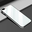 SULADA Metal Frame Toughened Glass Case for iPhone 8 Plus & 7 Plus (White) - 1