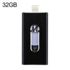 RQW-02 3 in 1 USB 2.0 & 8 Pin & Micro USB 32GB Flash Drive(Black) - 1