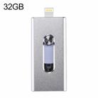 RQW-02 3 in 1 USB 2.0 & 8 Pin & Micro USB 32GB Flash Drive(Silver) - 1