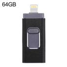 easyflash RQW-01B 3 in 1 USB 2.0 & 8 Pin & Micro USB 64GB Flash Drive(Black) - 1