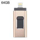 easyflash RQW-01B 3 in 1 USB 2.0 & 8 Pin & Micro USB 64GB Flash Drive(Gold) - 1