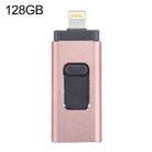 easyflash RQW-01B 3 in 1 USB 2.0 & 8 Pin & Micro USB 128GB Flash Drive(Rose Gold) - 1