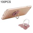 100 PCS Universal Panda Shape 360 Degree Rotatable Ring Stand Holder for Almost All Smartphones (Rose Gold) - 1