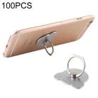 100 PCS Universal Panda Shape 360 Degree Rotatable Ring Stand Holder for Almost All Smartphones (Silver) - 1