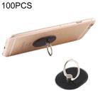 100 PCS Universal Oval Shape 360 Degree Rotatable Ring Stand Holder for Almost All Smartphones(Black) - 1