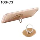 100 PCS Universal Oval Shape 360 Degree Rotatable Ring Stand Holder for Almost All Smartphones(Gold) - 1