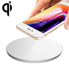 Baseus Aluminium Alloy + Glass 10W Max Qi Wireless Charger Pad with 1.2m 8 Pin Cable(White) - 1