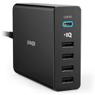 ANKER 2.4A USB-C / Type-C Power Delivery PD + 4 Ports Wall Changer for Mobile Phones / Tables / Macbooks(Black) - 1