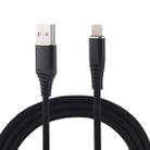 1m Cloth Braided Cord USB A to 8 Pin Data Sync Charge Cable for iPhone, iPad(Black) - 1