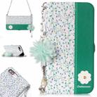 For iPhone 7 Plus & 8 Plus Orchid Flower Pattern Horizontal Flip Leather Case with Holder & Card Slots & Pearl Flower Ornament & Chain - 1