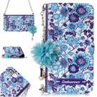 For iPhone 7 Plus & 8 Plus Blue and White Porcelain Pattern Horizontal Flip Leather Case with Holder & Card Slots & Pearl Flower Ornament & Chain - 1