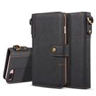 For iPhone 8 Plus & 7 Plus Retro Cowhide Texture Horizontal Flip Case with Card Slots & Wallet & Holder & Hand Strap(Black) - 1