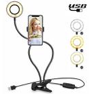 Makeup USB Selfie Ring Light with Clip Lazy Bracket Cell Phone Holder Stand, With 3-Light Mode, 10-Level Brightness LED Desk Lamp, Compatible with iPhone / Android,  for Live Stream, KTV, Live Broadcast, Live Show, etc - 1