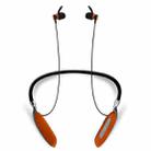 V89 Steel Wire Cord Earbuds Wireless Bluetooth V4.2 Sports Gym HD Stereo Headset with Mic, For iPhone, Samsung, Huawei, Xiaomi, HTC and Other Smartphones(Orange) - 1